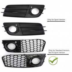 Mesh fog light open vent - grille intake cover - for Audi A4 B8 RS4