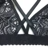 Sexy lace bra - with push up - cross front straps