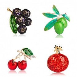 Colorful fruits shape - crystal broochBrooches