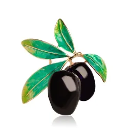 Colorful fruits shape - crystal brooch