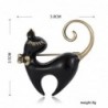 Enamel black and white cat - retro broochBrooches