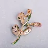 Exquisite pink tulip - crystal brooch