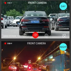 Sameuo U2000 dash cam - auto night vision - 24 hour parking monitor - front and rear