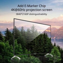 4K HD gen2 cable - type c to USB c - 100W - Macbook / Samsung