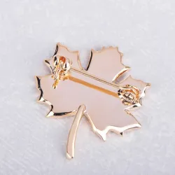 Red maple leaf - crystal broochBrooches