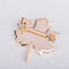 Maple leaf shaped - crystal brooch