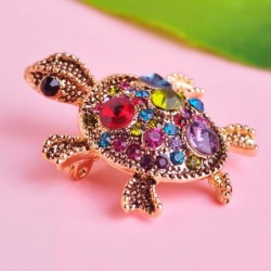 Crystal tortoise brooch - unisex