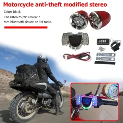 Motorcycle stereo speakers - radio - waterproof - microphone - Bluetooth - USB - LEDSpeakers