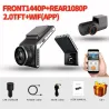 Sameuo U2000 dash cam - auto night vision - 24 hour parking monitor - front and rear
