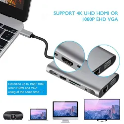 USB type C - hub type-C - hdmi 4k - vga adapter
