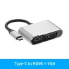 USB type-C - HUB type-C to HDMI 4K VGA adapter - RJ45 Lan Ethernet - SD - TF - 3.5mm jackHDMI switchers