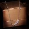 Necklace with silver feather / zircon - 925 sterling silverNecklaces