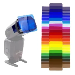 Universal camera flash gels - filter kit - 20 pieces / lot