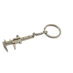 Mini vernier caliper ruler metal keychainKeyrings