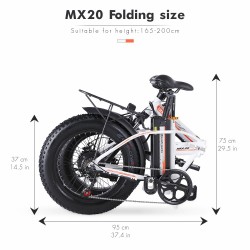 Electric E-bike - big tire - foldable - 500W4.0 - 48V lithium batteryBicycle