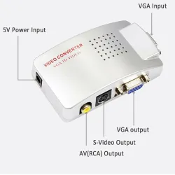 PC signal converter box - adapter - VGA to TV AV RCA - NTSC PAL