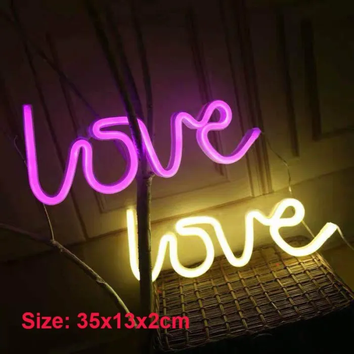 Love shaped - LED neon lights / night light - USB