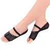 Ballet dance socks - open toe - with rhinestone decorations