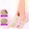 Ballet dance socks - open toe - with rhinestone decorations