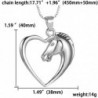 Heart shaped pendant with horse head - stainless steel necklaceNecklaces