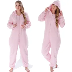 Winter Warm Pyjamas Women Onesies Fluffy Fleece Jumpsuits Sleepwear Overall Plus Size Hood Sets Pajamas Onesie For Women Adult