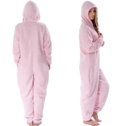 Winter Warm Pyjamas Women Onesies Fluffy Fleece Jumpsuits Sleepwear Overall Plus Size Hood Sets Pajamas Onesie For Women Adult