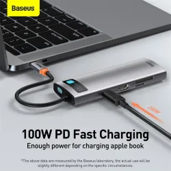 Baseus 8 in 1 Type C HUB USB C HUB to HDMI RJ45 SD Reader PD 100W Charger USB 3.0 HUB For MacBook Pro Air Dock Station Splitter