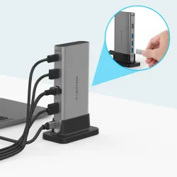 11 in 1 USB C HUB Type C to Multi HDMI RJ45 VGA USB 3.0 2.0 with Power (100W )Adapter Docking Station for MacBook Pro USB-C Hub