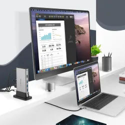 11 in 1 - USB C HUB Type-C to multi HDMI RJ45 VGA - USB 3.0 / 2.0 - adapter - docking stationSplitters