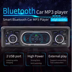 Bluetooth car radio Din 1 - AUX/TF/USB FM/MP3 - 60Wx4 - handsfree callingRadio