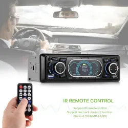 Bluetooth car radio Din 1 - AUX/TF/USB FM/MP3 - 60Wx4 - handsfree callingRadio