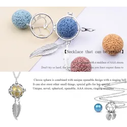 EUDORA 18mm feather necklace - 18MM chime ball chain for pregnant women - as gift