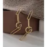 Long hanging earrings for women -  golden /copper - elegant