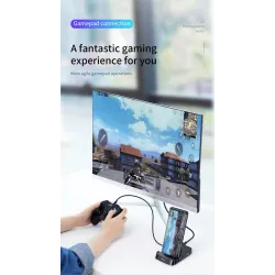 Baseus - docking station - charger with stand - type-C HUB to HDMI - for Samsung S20 S10 / Huawei P30Chargers