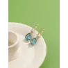 Earrings Copper Blue Water Drop Cubic Zircon Earring For Women Engagement Jewelry Recommend Romantic Gift