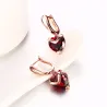 Luxurious earrings with red crystal heartEarrings