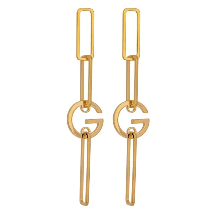 Long hanging earrings for women -  golden /copper - elegant
