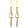 Long hanging earrings for women -  golden /copper - elegant