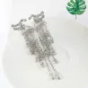 Long crystal earrings for women - gold / silver - stylish