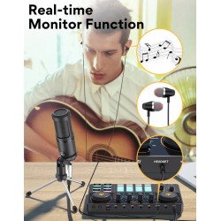 LITE AM200-S1 - all-in-one microphone - mixer kit - audio interface - with condenser microphone / earphonesMicrophones