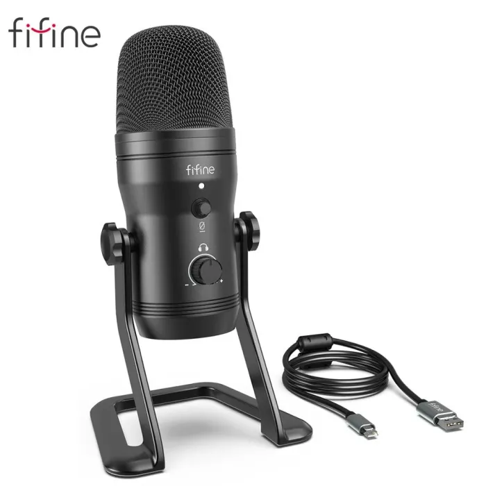 FIFINE - recording microphone - podcast - USB - for PC / PS4 /Mac