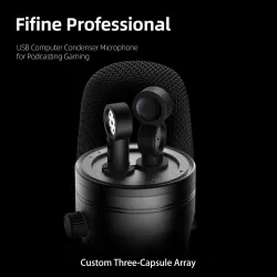 FIFINE - recording microphone - podcast - USB - for PC / PS4 /Mac