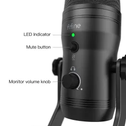 FIFINE - recording microphone - podcast - USB - for PC / PS4 /Mac