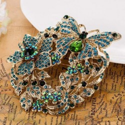 Elegant brooch with large crystal butterflyBrooches