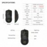 Honeycomb deluxe lightweight gaming mouse - 67gram -  ultra weave cable for computer gamer