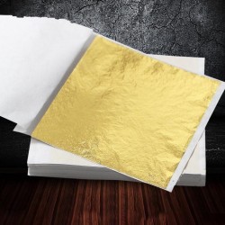 Gold leaf gilding sheets  - furniture - art - crafts - decoration - 100 sheets - 9x9cm