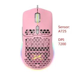 Honeycomb deluxe lightweight gaming mouse - 67gram -  ultra weave cable for computer gamer