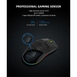 Honeycomb deluxe lightweight gaming mouse - 67gram -  ultra weave cable for computer gamer