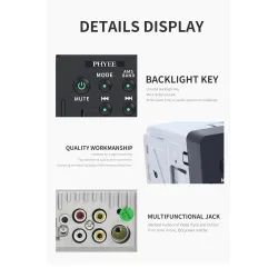 Bluetooth car radio - 4.1" - 1 DIN - TF - USB - ISO - MP5 player - touch screen - fast chargerDin 1