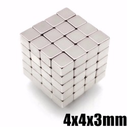 N35 - neodymium magnets - strong magnet block - cube - 4 * 4 * 3mm 50 piecesN35